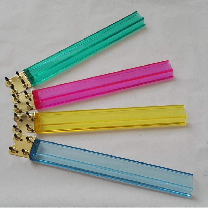 Mahjong All-in-One Tile Rack & Pusher Clear Acrylic Mahjong Rack and Pusher Combo Modern American Mahjong Tile Racks Set of 4 Multi Color