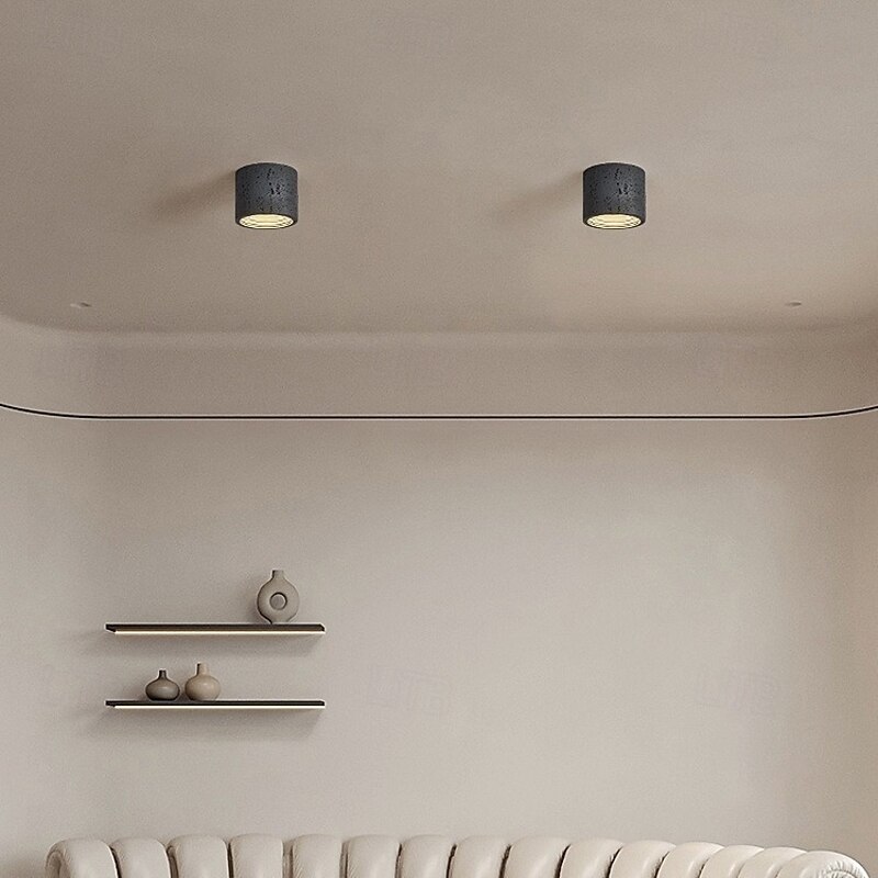 LED Ceiling Light 1-Light Stone Metal Flush Mount Lights Ceilling Light for Corridor Porch Bar Creative Loft Balcony Lamps 110-240V4