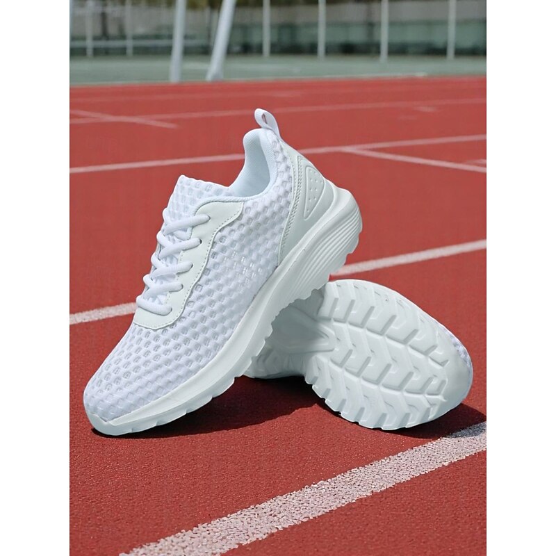 Women's Lightweight Gray Mesh Running Sneakers with Lace-Up Design for Jogging, Fitness and Outdoor Workouts3