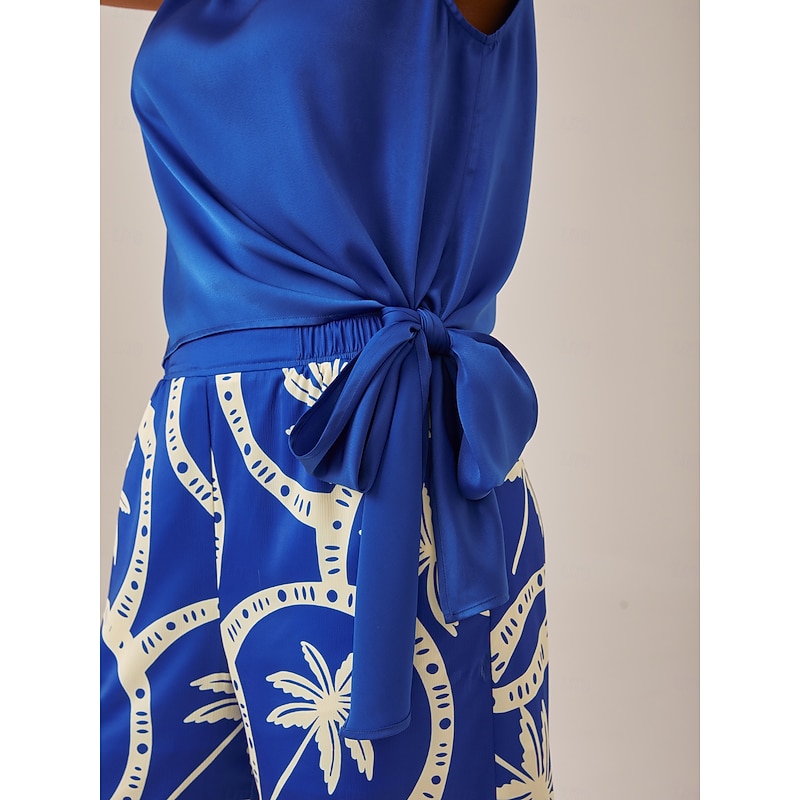 Crew Neck Sleeveless Side Tie Crop Top3