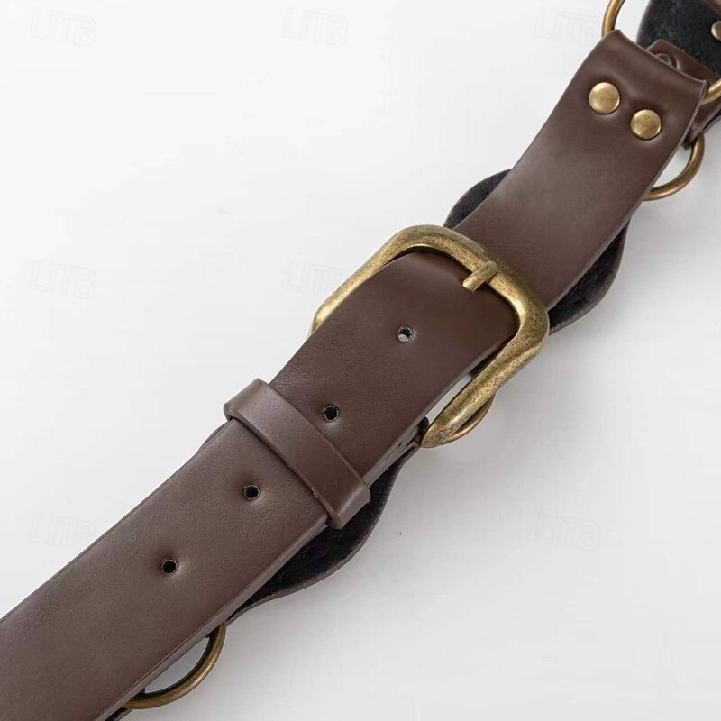 Women's Belt PU Black Brown Waist Belt Street Date Floral3