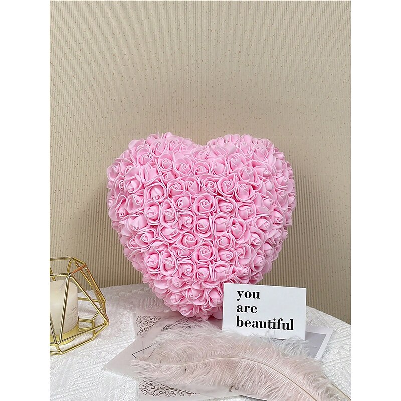 18cm Cute Romantic Preserved Rose in Heart Shape, Ideal Gift for Mother, Friend, Birthday, Anniversary, Valentine's Day Gift2