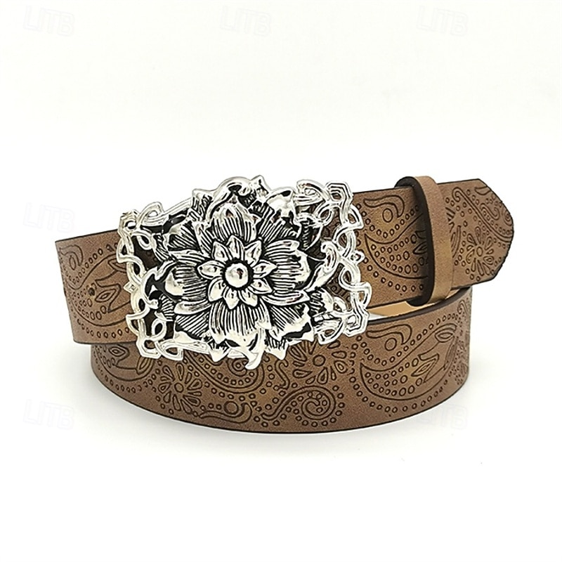 Men's Belt Waist Belt Brown Alloy Durable Adjustable Plain Outdoor Daily