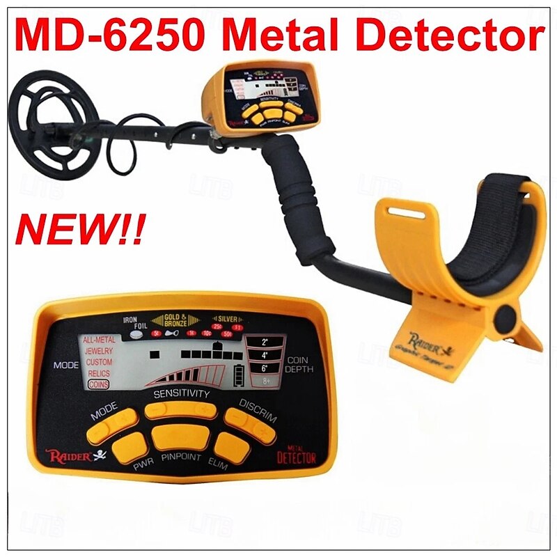 MD-6250 Underground Metal Detector - High-Accuracy Deep-Seeking Gold/Silver/Copper Finder for Treasure Hunting