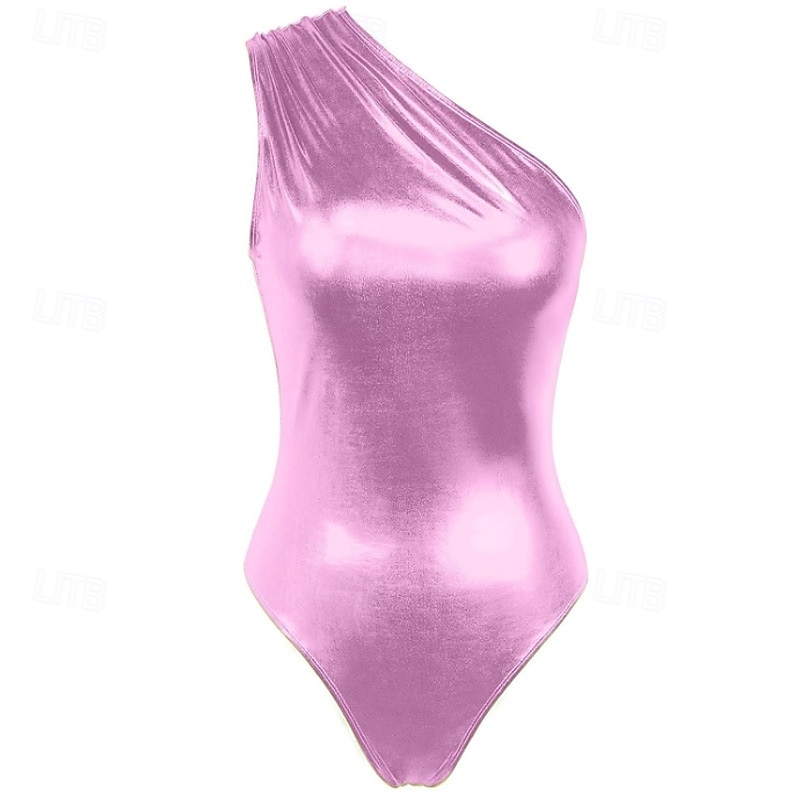 Retro Vintage 1980s Rave One Piece Bodysuits Disco Fancy Dress Women's Halloween Carnival Music Festival Pride Parade Pride Month Adults Leotard / Onesie Summer4