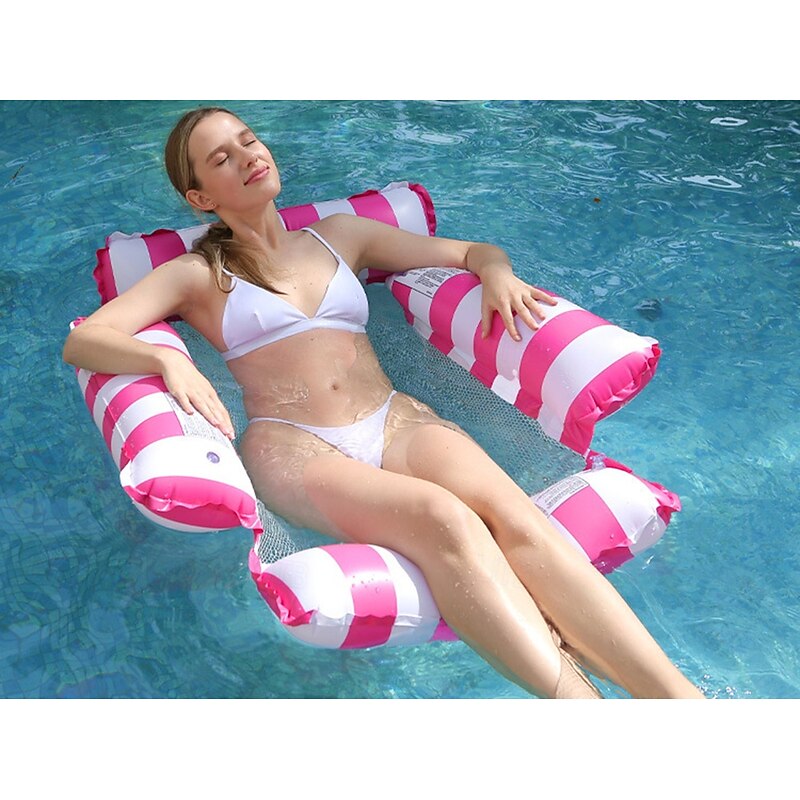 1 Pack Hammock Pool Floats Adults Multi-Purpose Inflatable Pool Floats PVC Water Hammock Lounge Floaties4