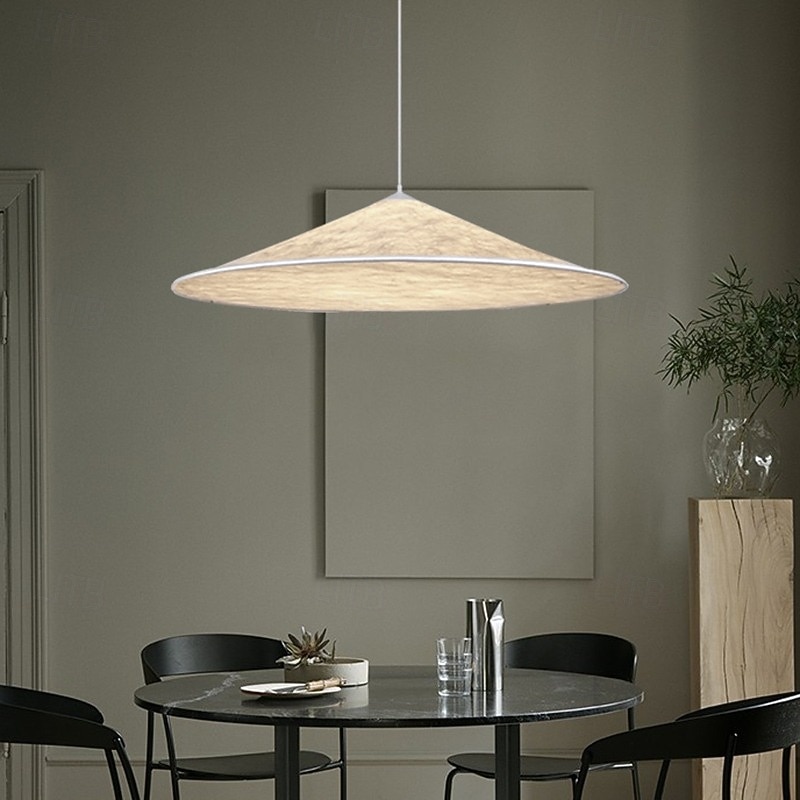 LED Pendant Light Fabric Chandelier 50/60/80cm Single Head Ceiling Light for Loft Bar Living Room Dining Room