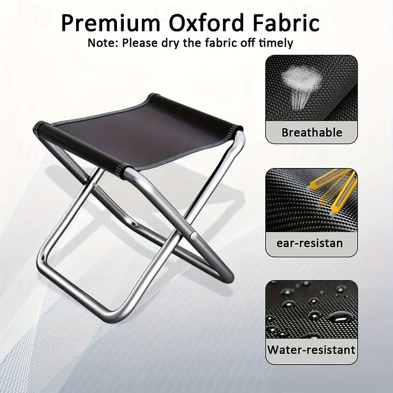 Ultra-Compact Folding Stool - Lightweight and Durable Ideal for Travel Camping Fishing Outdoor Adventures and Labs - Fast Folding Design for Easy Portability
