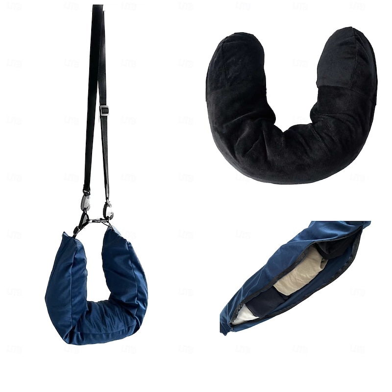 1pc Ultimate Comfort Travel Pillow - Soft Plush Filling U-Shaped Design, Multi-Functional, Can Be Filled with Clothes, Luggage Pillowcase, Compact, Portable, Perfect for Travelers and Backpackers