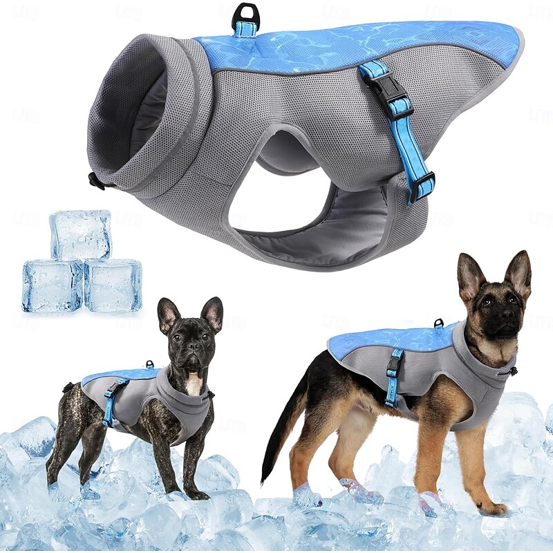 Dog Cooling Vest Dog Harness Cooler Jacket with Portable Water Bottle for Walking Dog Outdoor Camping and Hunting Training2