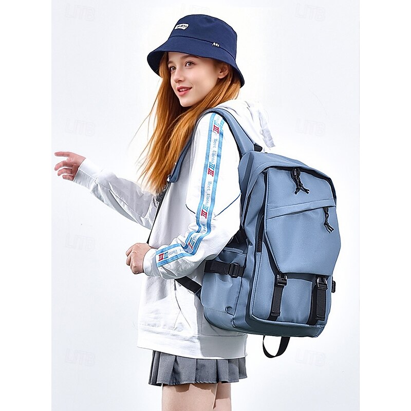 Unisex Large Capacity Waterproof Nylon Backpack – Scratch-Resistant Multi-Pocket Travel Laptop Bag for Students, Commuters and Daily Use4