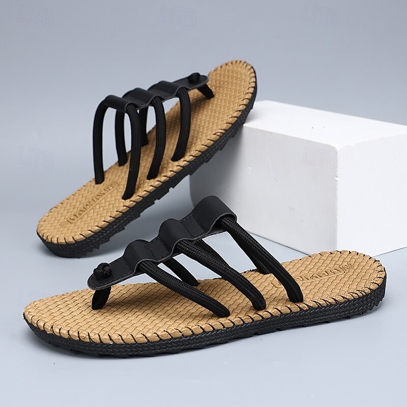 Men's Casual Woven Sandals with Adjustable Straps, Comfortable and Breathable, Perfect for Summer Outings and Beachwear4