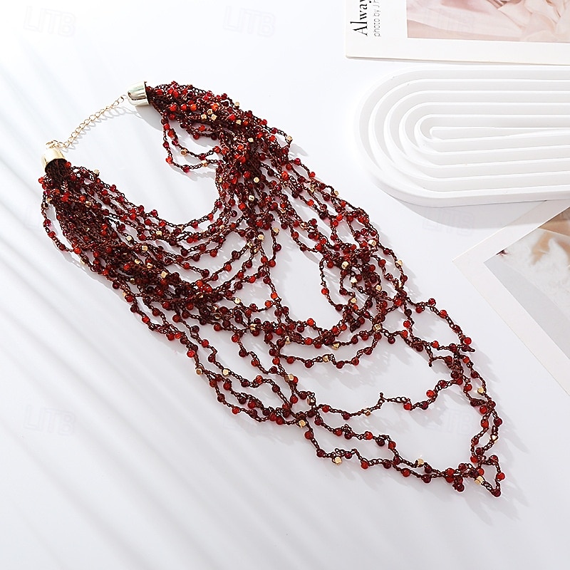 1PC Necklace For Women's Street Daily Acrylic Long Beads4