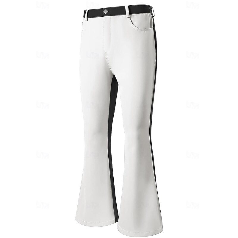 Retro Vintage 1970s Groovy Bell Bottom Pants Flared Trousers Hippie Disco mid rise Color Block Fancy Dress Men's Halloween Carnival Music Festival Retro Theme Party Adults' Pants2