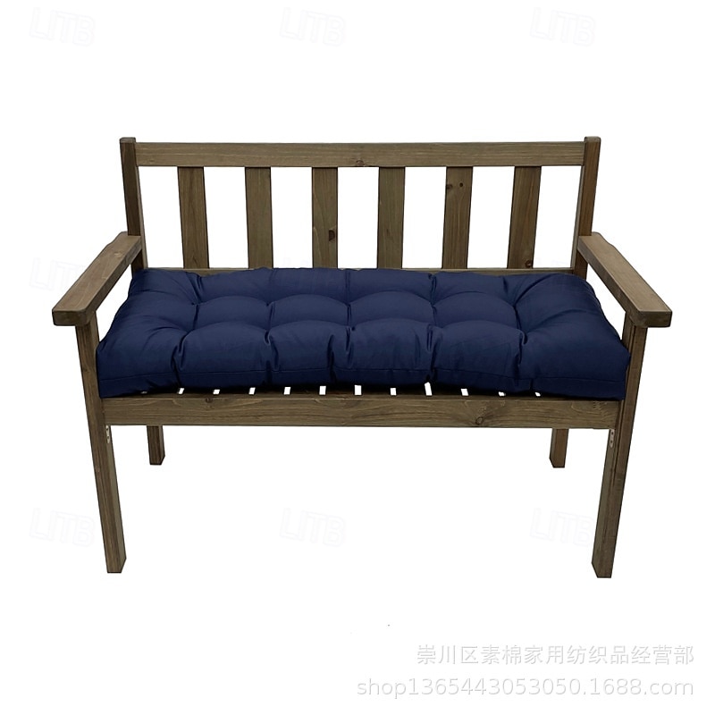 Bench Cushion Waterproof, Patio Bench Outdoor Cushions Soft Rocking Chairs Pad, Bench Cushion Tufted 2 Ties Bench Cushions for Indoor/Outdoor Furniture4