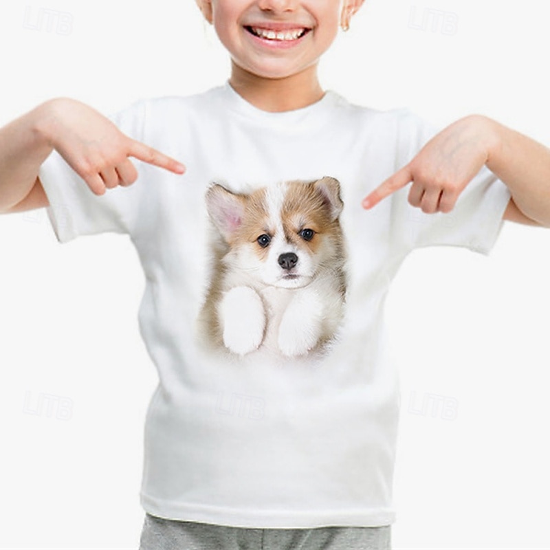 100% Cotton Kids Girls' 1 2 3 Cat T shirt Tee Crew Neck Short Sleeve Outdoor Vacation Daily Classic Casual Print Summer4