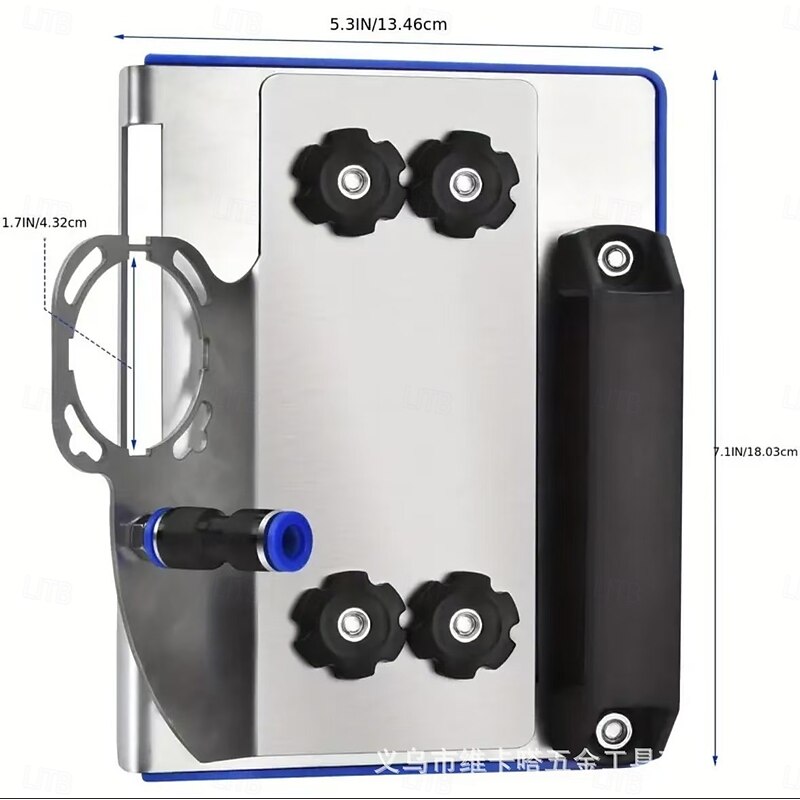 Angle Grinder Stand for Tile 45 Chamfer Cutting, Angle Grinder Stand Grinder Holder with Screwdriver, Stainless Steel Tile Chamfering Tool for 100 Type Angle Grinder3