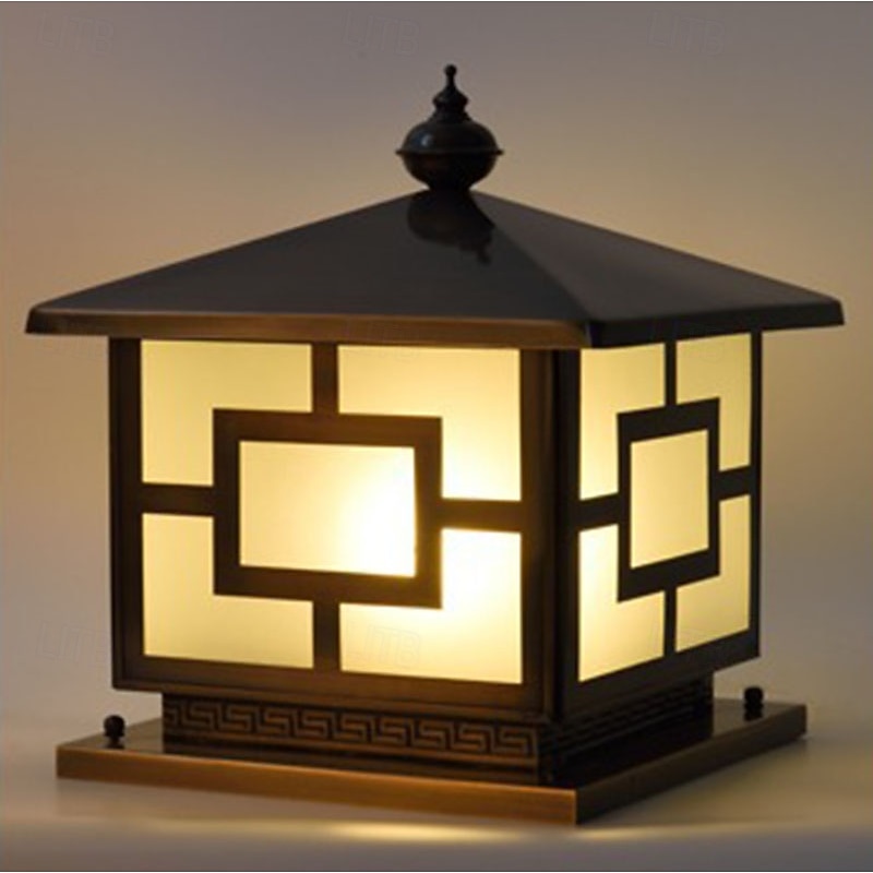 Modern Outdoor Post Lights For House Outdoor Fence Column Light With Acrylic Shade Black Finish, IP65 Waterproof Square Pillar Lights Outdoor For Porch, Doorway, Front Yard2