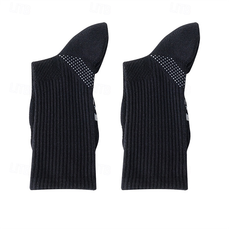 Sports Socks Tennis Socks 1 Pair Women's Socks Shock Absorption Breathable Basketball Running Jogging Pickleball Sports Color Block Cotton Black White Pink4