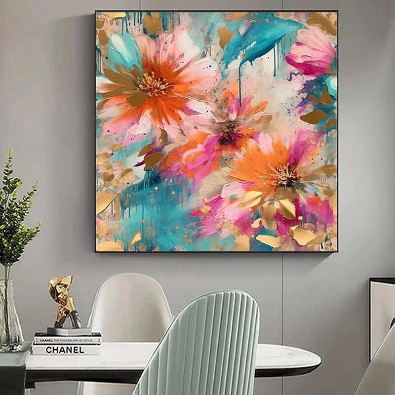 Handmade Oil Painting Canvas Wall Art Decoration Modern Abstract Flowers for Home Decor Stretched Frame Hanging Painting/Rolled Frameless Unstretched Painting