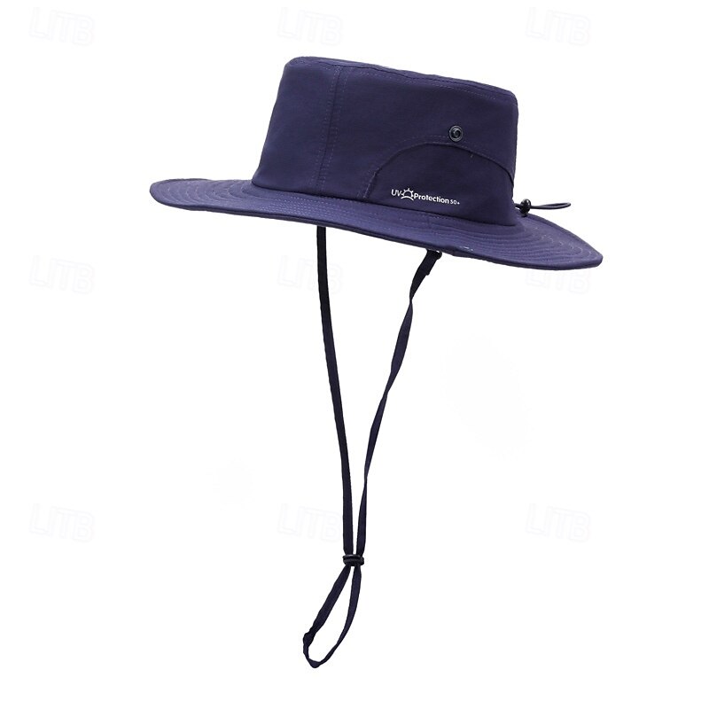 Men's Bucket Hat Sun Hat Black Pink Polyester Drawstring Fashion Casual Street Daily Plain Sunscreen Breathable3