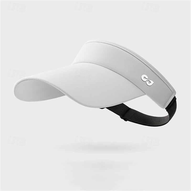 Tennis Sport Visor Sun Visor Women's Solid Colored Classic Fashion Adjustable Breathable Moisture Wicking for Tennis Baseball Running Summer Black White Pink3