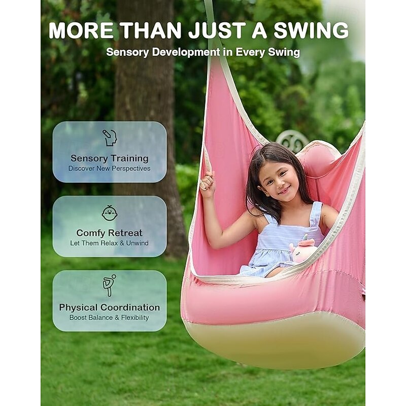 Indoor and outdoor hanging children's armchair hammock design bag swing outdoor hammock swing children's and adult universal swing chair4