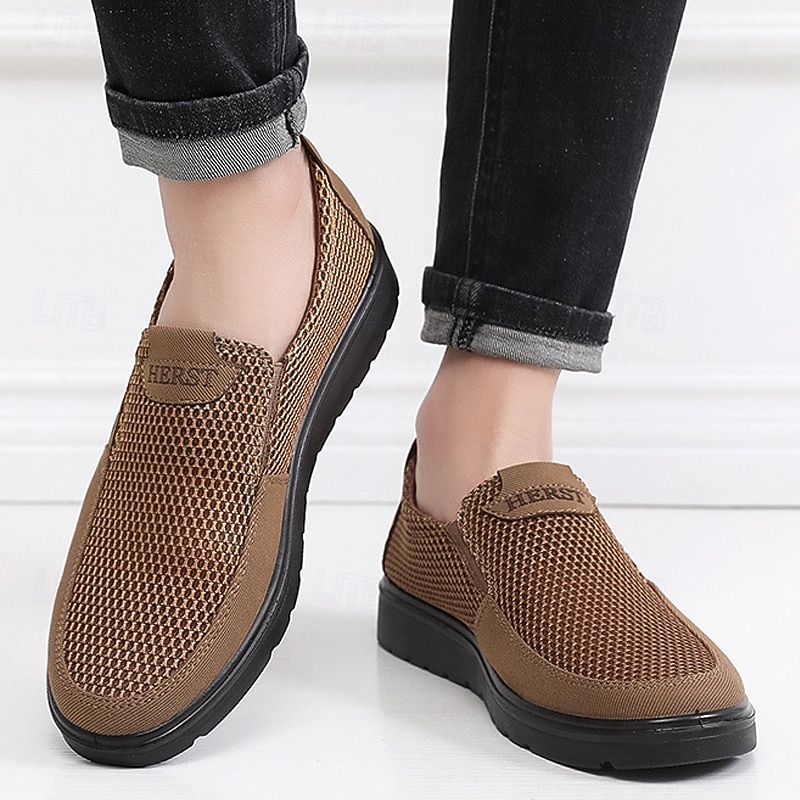 Men's Breathable Slip-On Mesh Sneakers - Lightweight and Comfortable Sneakers for Active Lifestyles and Everyday Adventures3