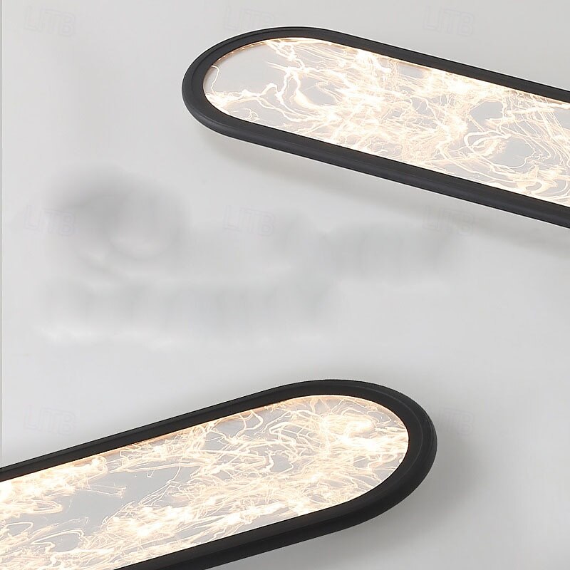 LED Ceiling Light Modern 60/80cm Geometric Shapes Flush Mount Lights Metal Modern Style Geometrical Painted Finishes 220-240V 110-120V3