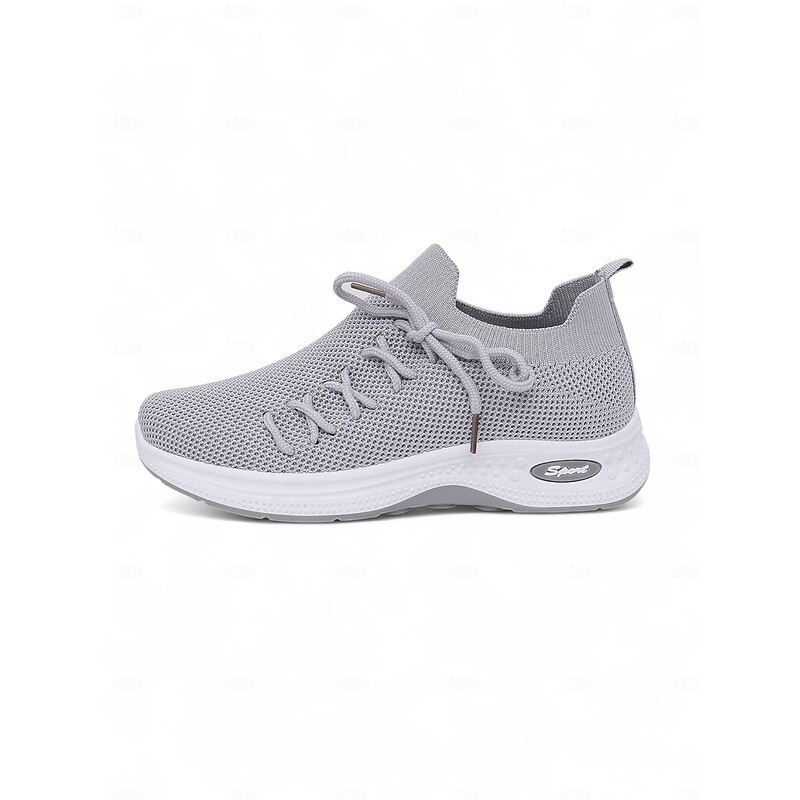 Women's Green Lightweight Flyknit Walking Sneakers – Breathable Knit Mesh Sport Shoes for Active Women – Perfect for Daily Commute, Travel and Casual Park Strolls4