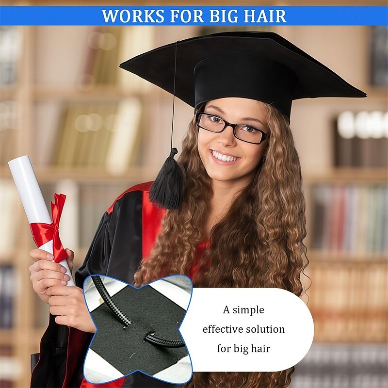 Graduation Cap Headband Insert Grad Caps Headband Insert Adjustable Secures Cap and Keeps Hairstyle Upgraded Interior Design Simple and Practical Anti Fall Hairband for Graduation 1 Pack3