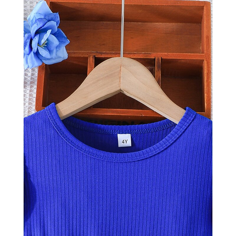 Kids Girls' Dress Butterfly Long Sleeve Outdoor Casual Ruffle Tie Knot Fashion Adorable Polyester Knee-length Casual Dress A Line Dress Summer Spring 4 years+ Yellow Pink Wine4