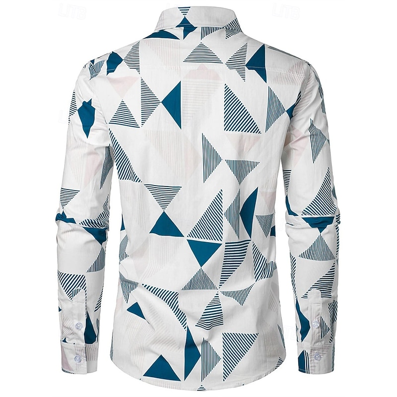 Retro Vintage 1970s Shirt Disco Geometic Fancy Dress Men's Halloween Carnival Music Festival Pride Parade Pride Month Adults' Shirt4