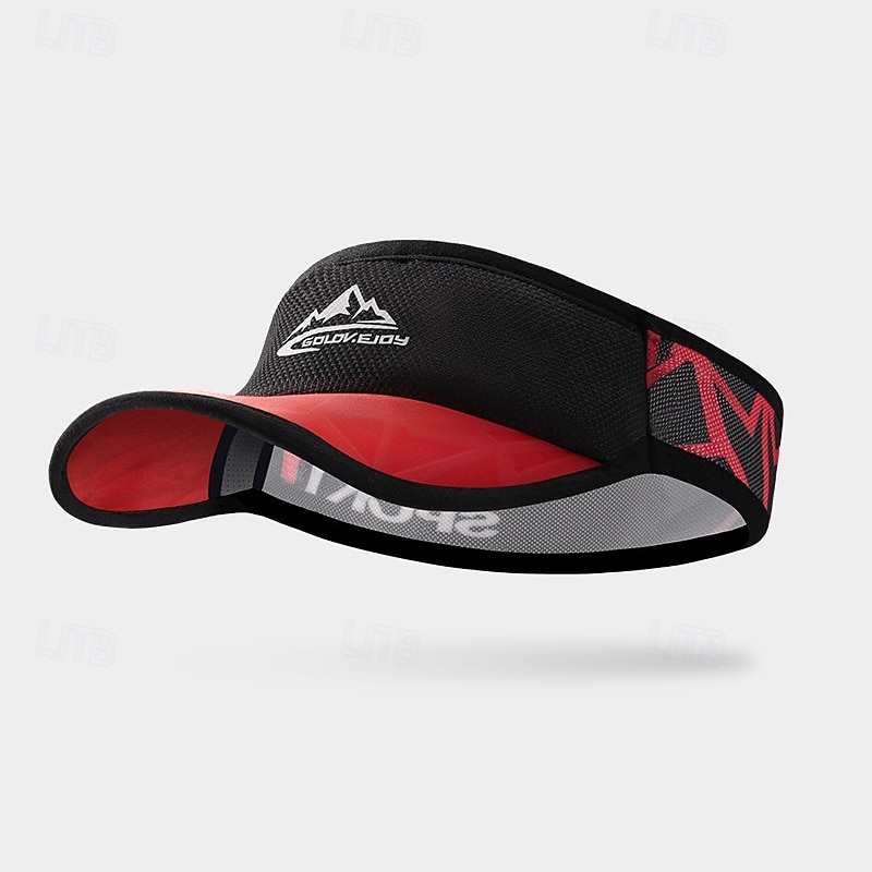 Tennis Sport Visor Sun Visor Women's Patchwork Letter Adjustable UV Sun Protection Breathable for Tennis Baseball Running Summer Black White Red3