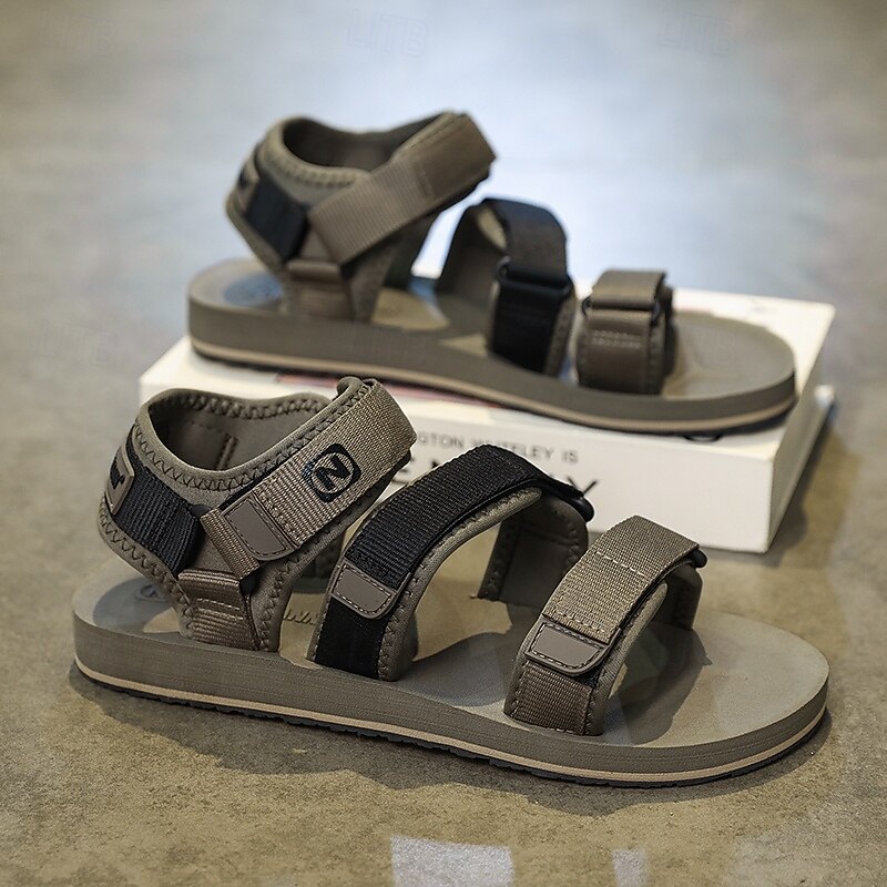 Men's Army Green Outdoor Sport Sandals with Adjustable Velcro Straps Non-Slip Sole Lightweight Design for Adults Ideal for Beach Walks Summer Hiking Casual Weekend Activities4