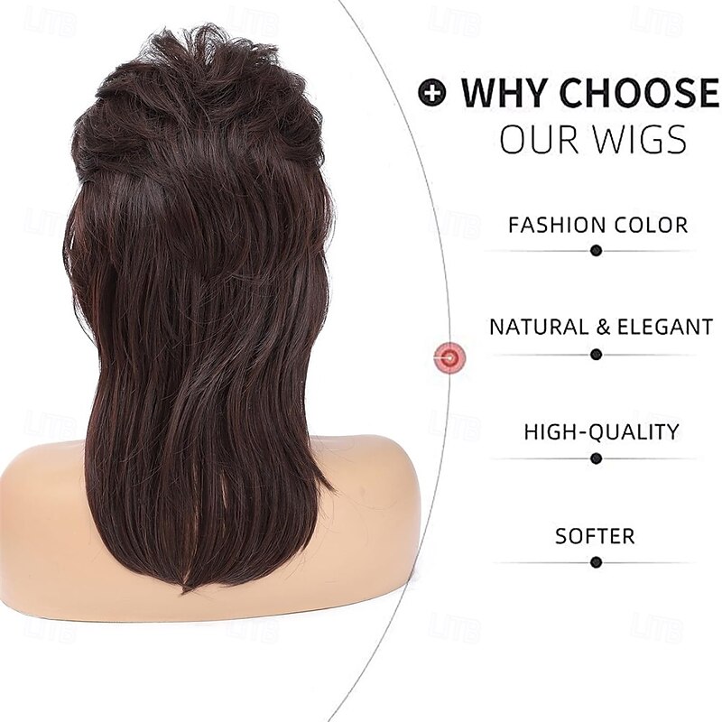 Mullet Wigs for WomenJoe DirtEmo Wig80s 90s Costumes Fancy Party Accessory Cosplay Wig Halloween Man4