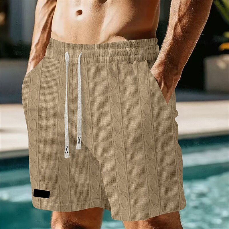 Men's Shorts Beach Shorts Running Shorts Casual Shorts Gym Shorts Drawstring Elastic Waist Straight Leg Plain Comfort Breathable Knee Length Sports Outdoor Daily Gym Vacation Fashion Black White4