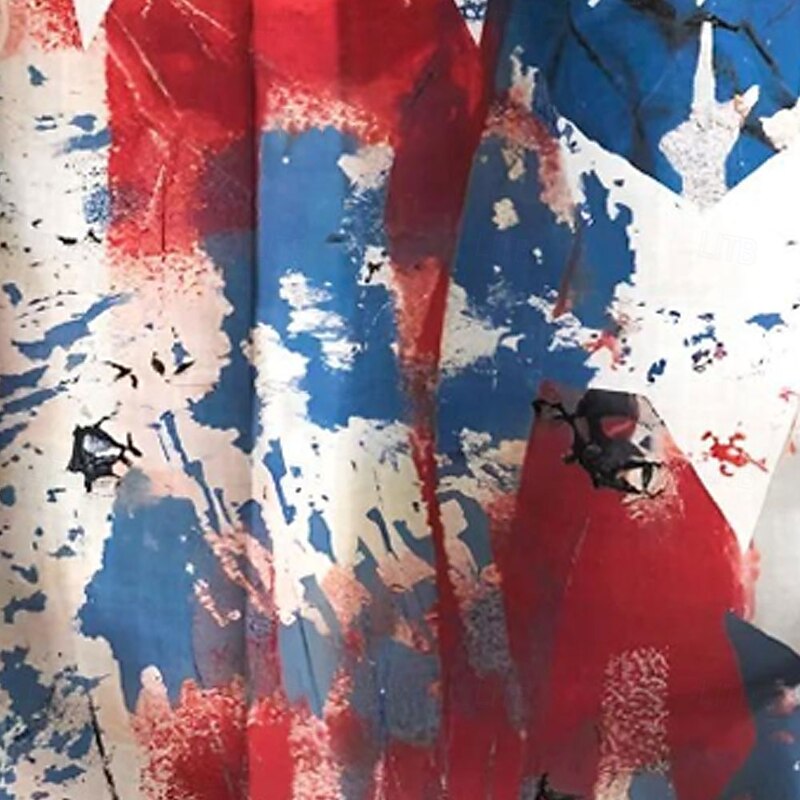 Independence Day Men's US Flag Patriotic Fourth of July Shirt Summer Shirt Button Up Shirt Short Sleeve Fashion Casual Holiday Summer Spring Turndown 3D Print Collared Shirts Front One Pocket Blue2