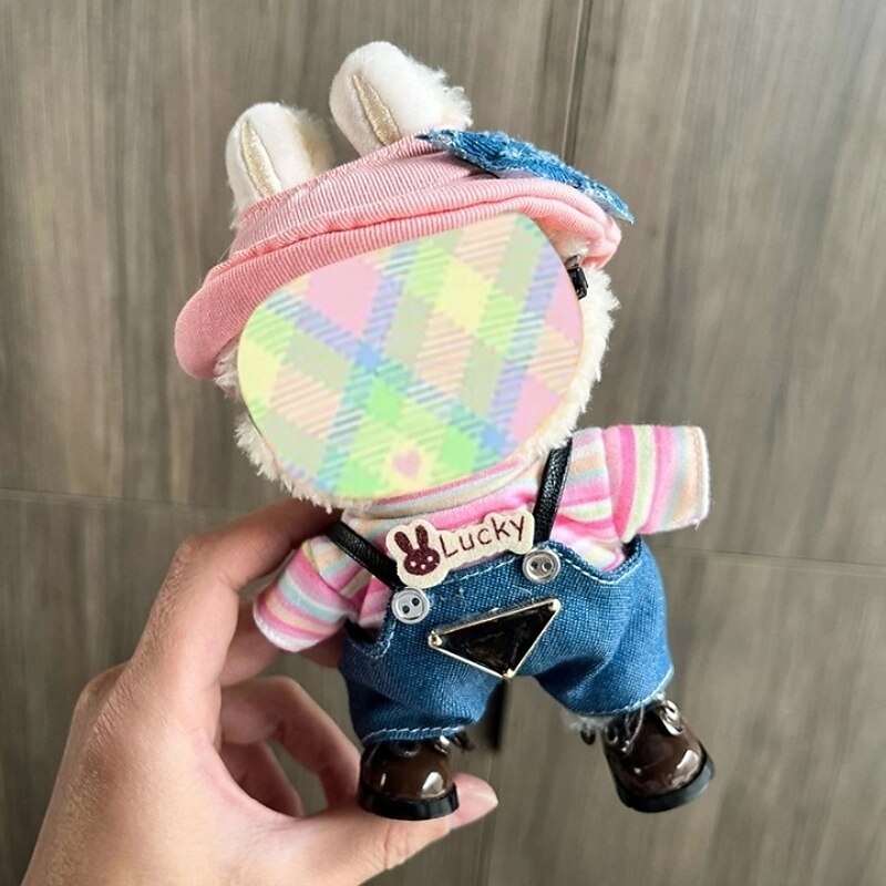 Clothes ForLabubu 17cm, Clothes Set ForLabubu Doll, Hat Clothes Backpack ForLabubu, Stylish Adorable Dolls Clothes Accessories (No Doll)4