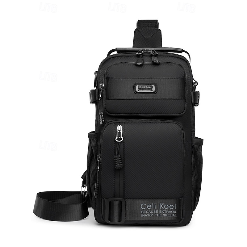 Men's Tactical Crossbody Chest Bag - Waterproof Multi-compartment Shoulder Backpack, Multiple Carrying Methods, Sporty Outdoor Style, Suitable for Travel, Hiking and Daily Commuting4
