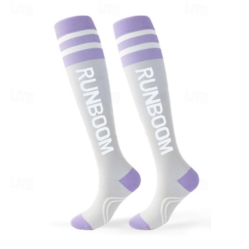 3 Pairs Compression Socks for Women Men, High Elastic Sports Support Socks for Running, Cycling, Skiing, Gym, Leg Slimming Performance Sleeves3