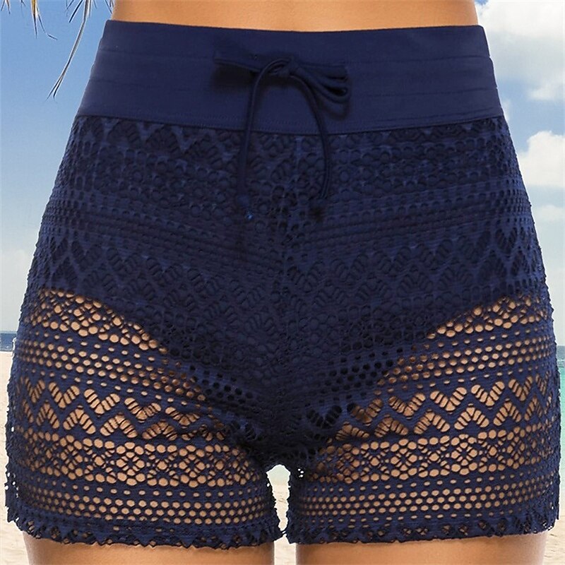 Women's Swim Shorts Board Shorts Swimwear Bottoms Drawstring Swimming Surfing Beach Water Sports Solid Colored Summer Spring Autumn4