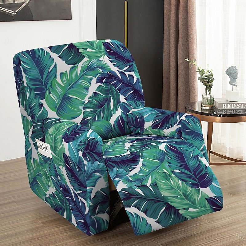 Floral Recliner Cover Chaise Lounge Cover Geometric Printed Slipcovers3