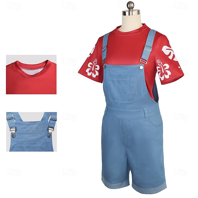the Blue Monster Lilo Cosplay Costume Cosplay Movie Cosplay for Women's Girls' Kid's Adults' Halloween Carnival Party2