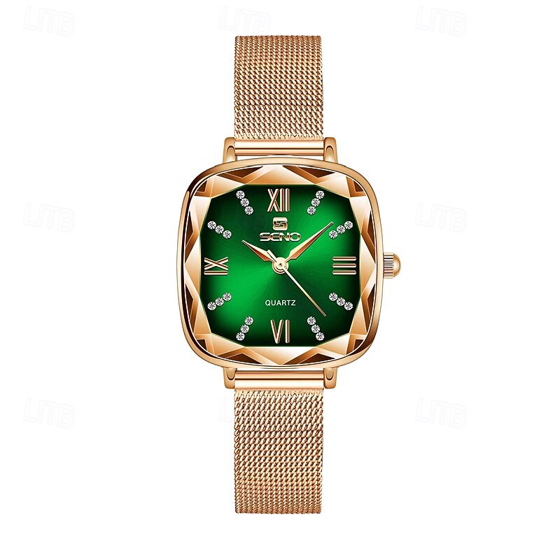 Retro Square Dial Women's Quartz Watch – Elegant Alloy Strap, Fashion Style, IPX7 Waterproof, Casual Daily Wear, Ideal Gift for Ladies3