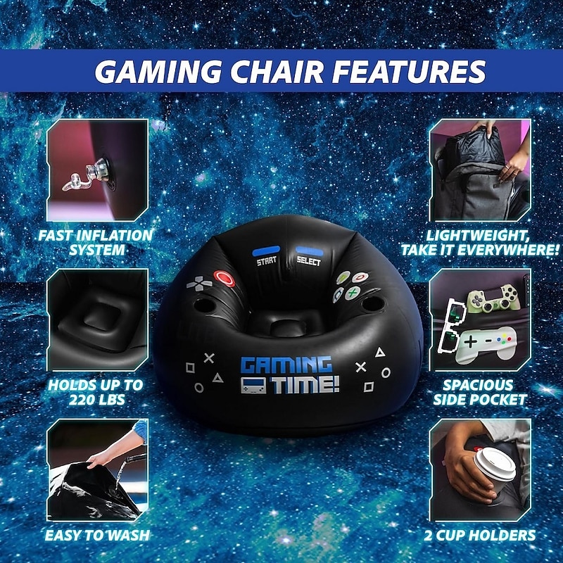 E-sports inflatable sofa chair creative internet cafe game back chair bedroom flocking lazy sofa4