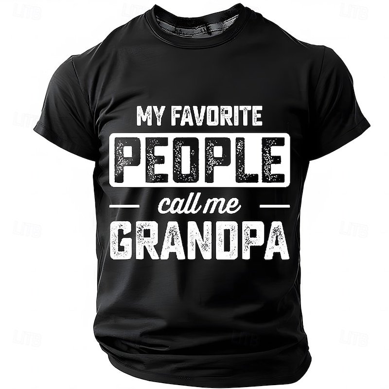 Men's Grandpa Funny Slang T Shirt Short Sleeve T shirt 3D Print Crew Neck Round Neck Shirt Fashion Daily Basic Street Casual Daily Black Red Blue Summer Spring All Seasons Clothing Apparel S M L XL2