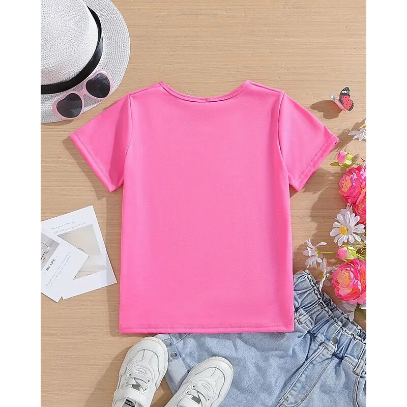 Girls' 3D Unicorn T shirt Tee Short Sleeve Summer Spring Fashion Basic Kids 4-12 Years Crew Neck Outdoor Casual Daily Regular Fit2