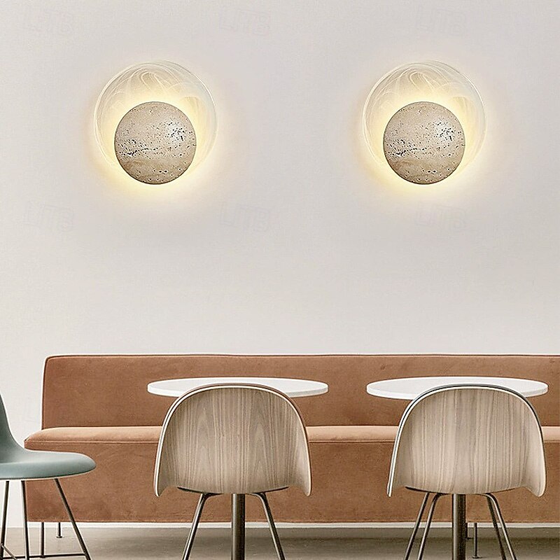 Indoor Vintage Country Indoor Wall Lights Living Room Bedroom Stone Wall Light 110-120V 220-240V 9 W3