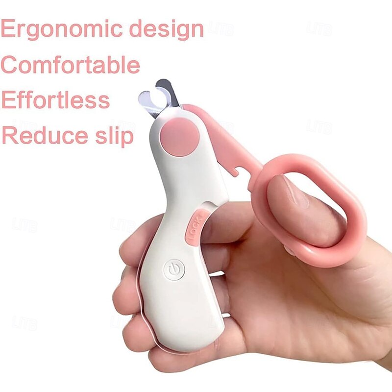 LED Pet Nail Clipper, 2025 Upgrade Cat Nail Clipper with Light, Led Pet Nail Clippers for Cats Dogs, Trim Your Pets Nails Easy and Pain-Free Grooming Tool, Cat Nail Clippers for Indoor Cat3
